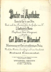 Dittersdorf - Doktor und Apotheker