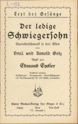 Eysler - Ledige Schwiegersohn